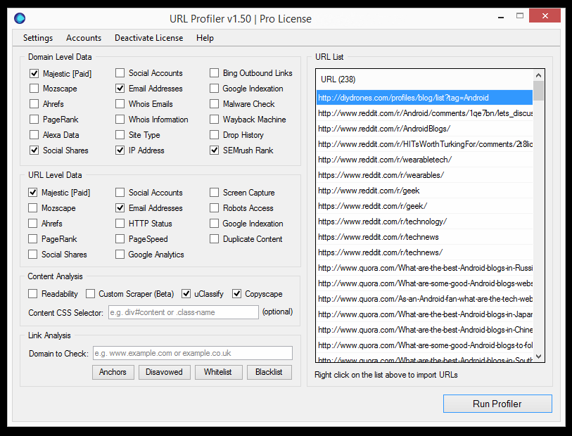 URL Profiler2