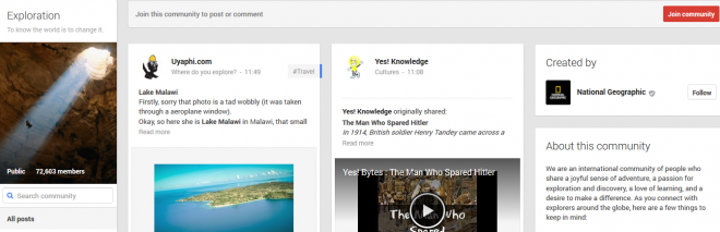 National Geographic google+