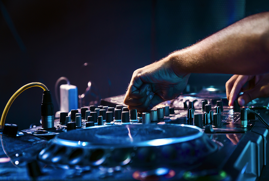 Dj Playing The Track